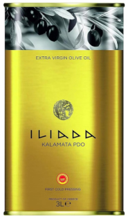 Iliada Extra Virgin Olive Oil Tin, 3 Liter... Kalamata PDO